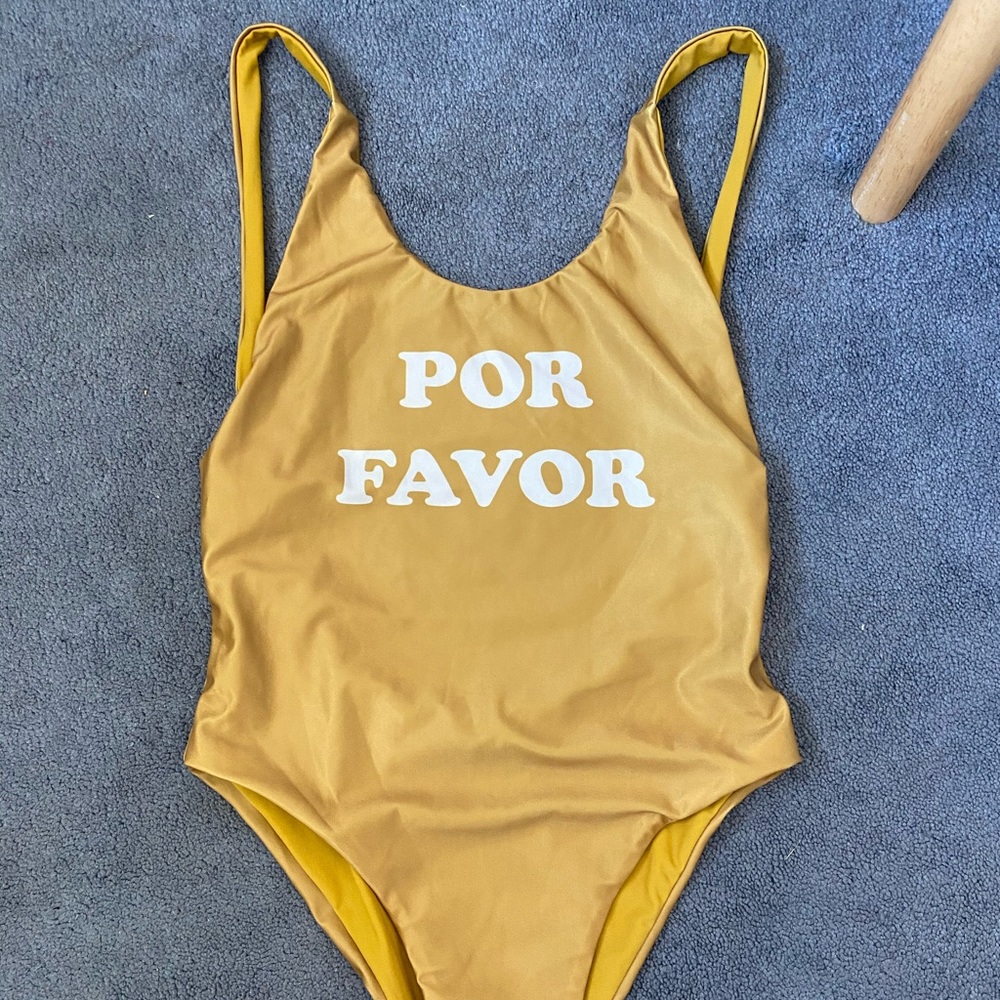 Swimsuit with open back one piece